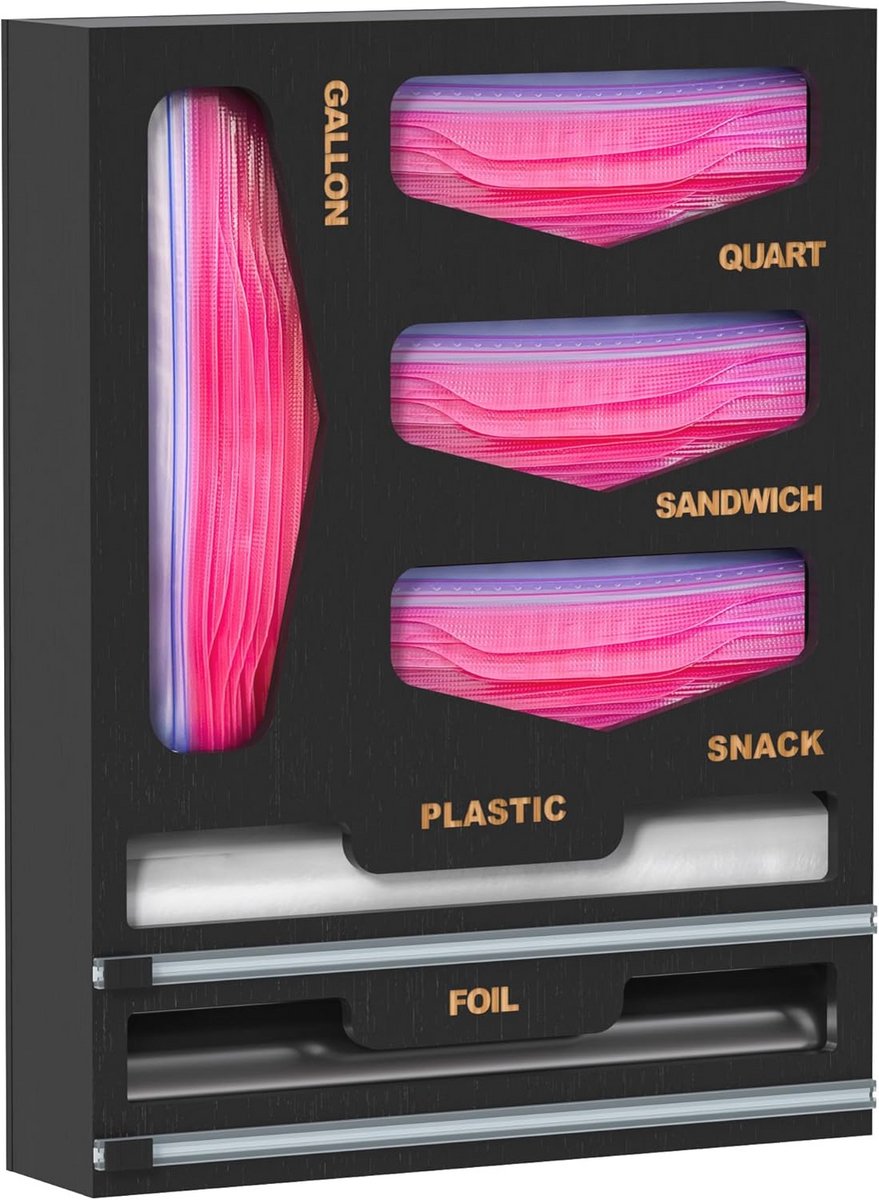 6 in 1 Zak Organizer en Wrap Dispenser - Handige Keukenoplossing
