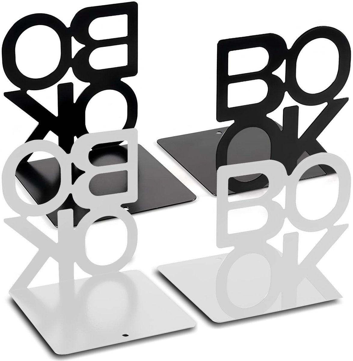 IMPERATORIS® Boekensteun/Boekenstandaard - Boekenhouder/Boekhouder/Boekensteunen - 4 stuks