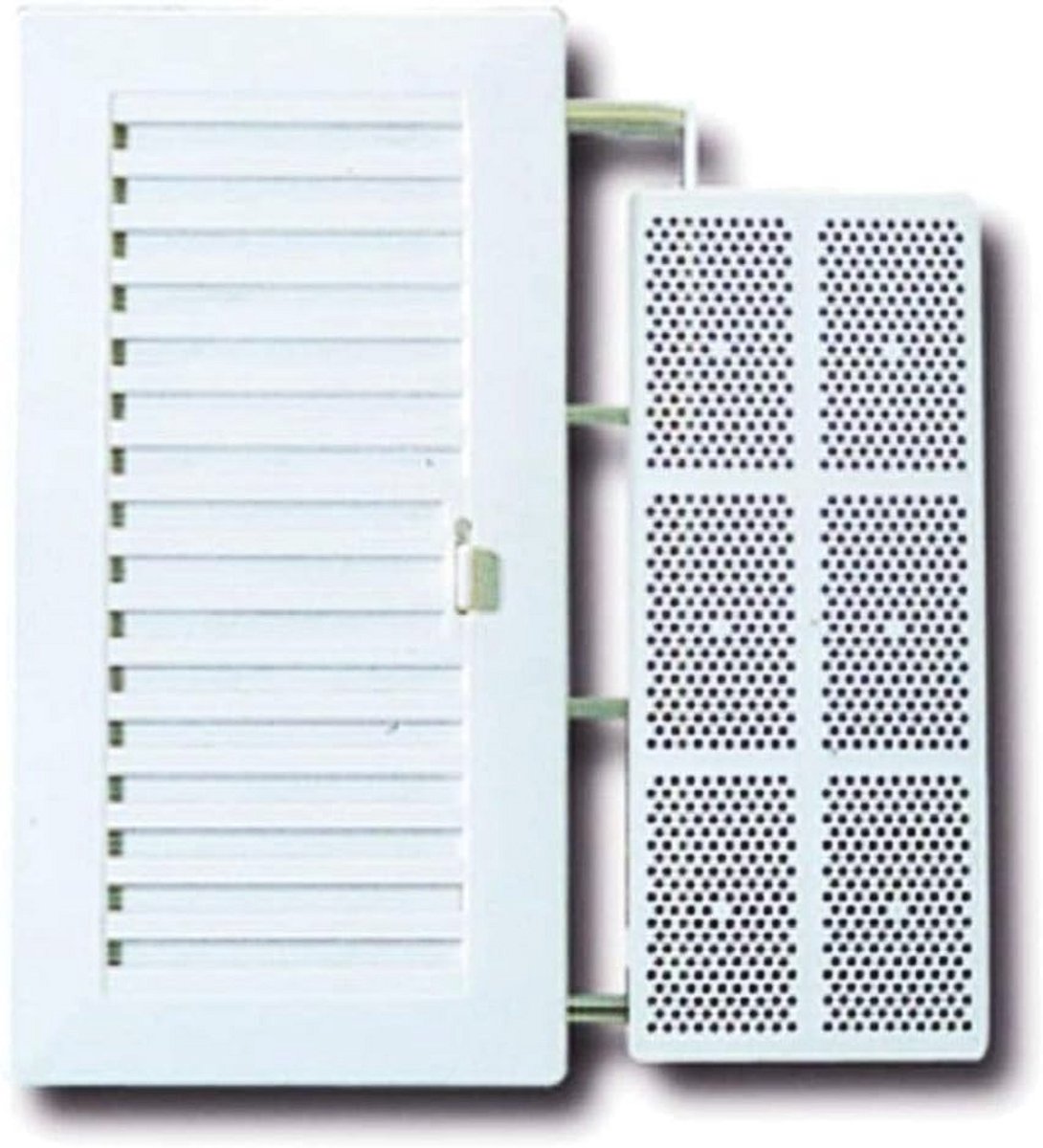 Ventilatierooster kunststof met verstelbare sluiting en muggennet voor badkamer en keuken