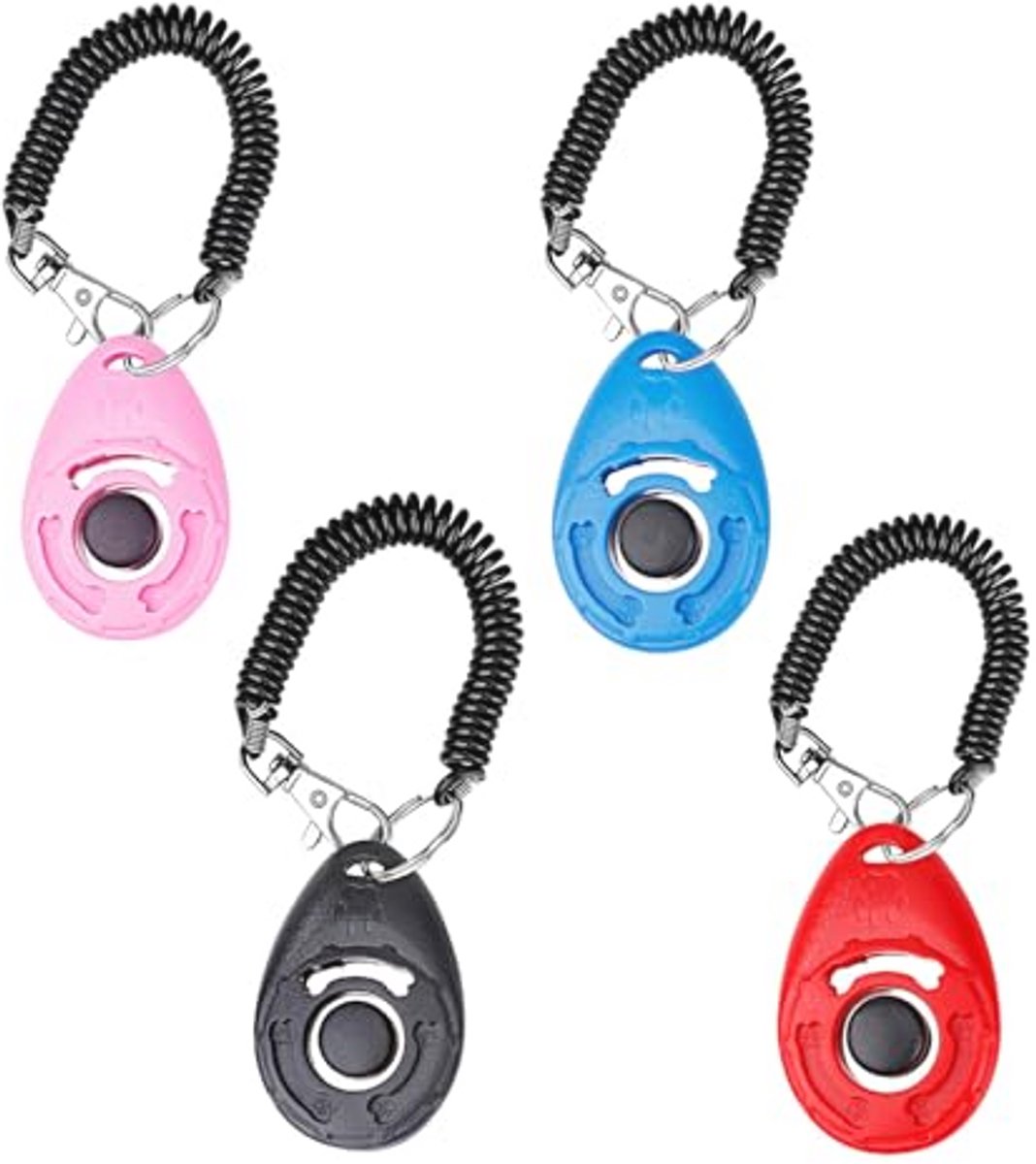 Clicker voor Honden en Katten - Trainingsfluitje met Riem - 4 Stuks - Huisdiertraining