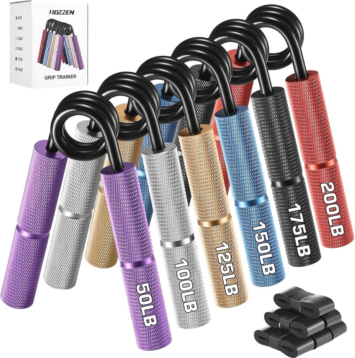 Handtrainer Vingertrainer Gripkrachttrainer Set - 6 Stuks voor Spieropbouw en Handrevalidatie