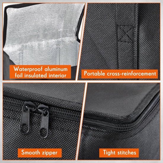 Koeltas - 35L grote capaciteit - Opvouwbaar - Geïsoleerd - Herbruikbaar, geschikt om eten en drinken koud en warm te houden voor buitengebruik, reizen, barbecues en kamperen (41x33x26CM) van Générique — afbeelding 5