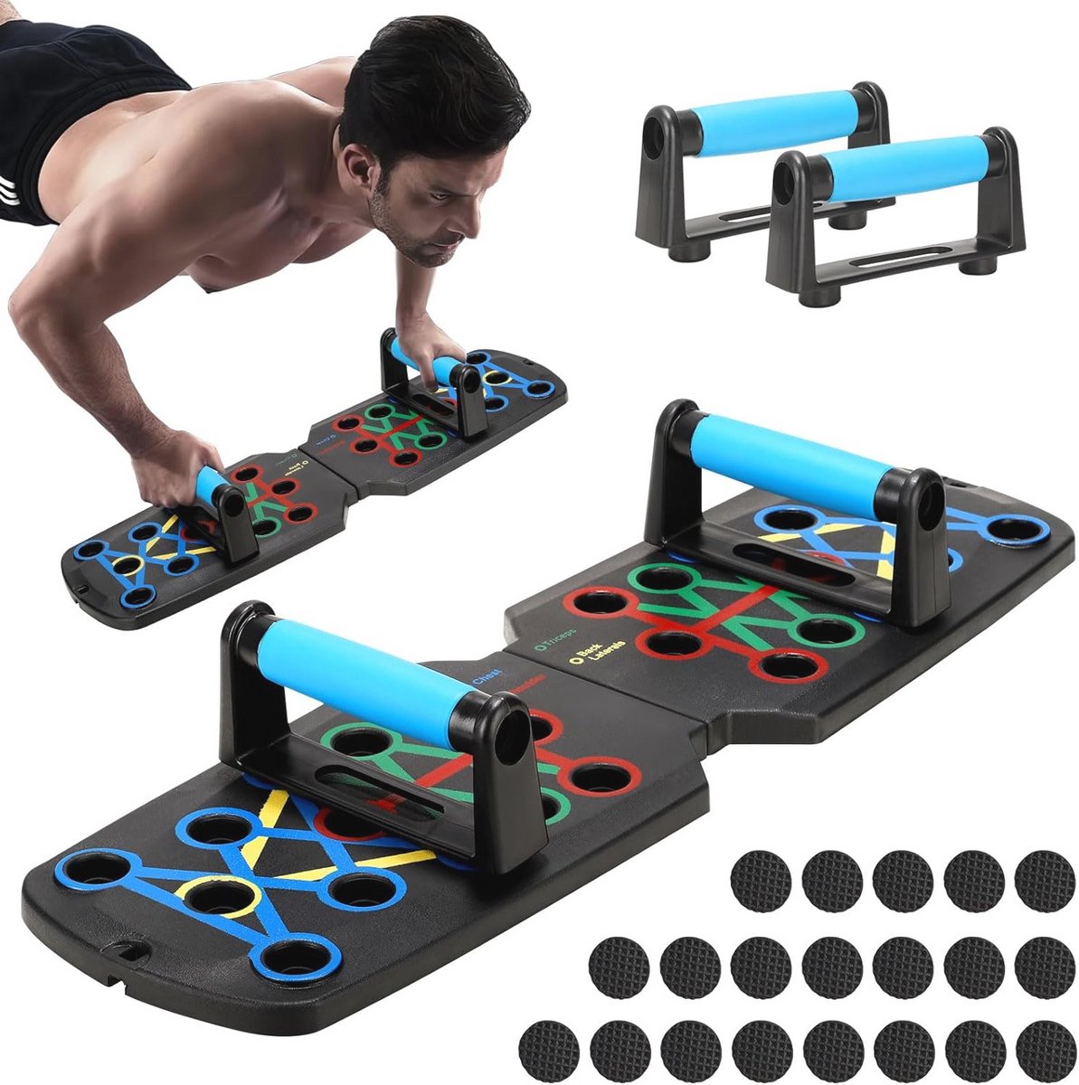 Opvouwbaar Push-upboard voor Multifunctionele Spiertraining - Fitnessaccessoire voor Thuis en Buiten