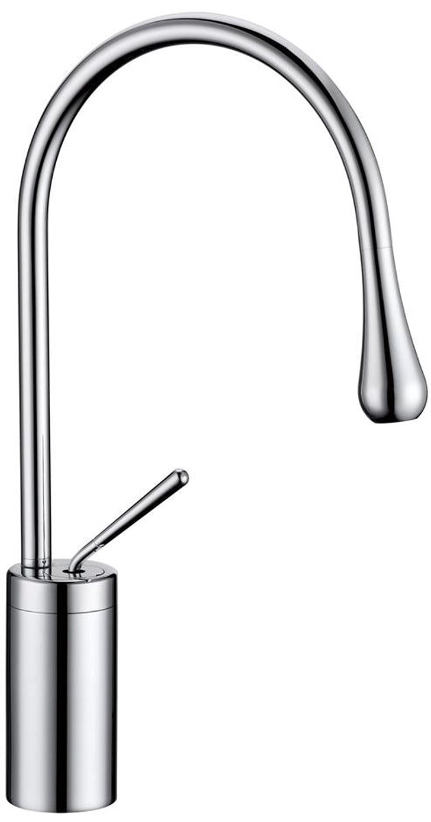 Hudor Wastafelkraan Chroom - Verhoogde Wastafelmengkraan Met Hoge Uitloop - Erymanthe Collectie - Moderne Design Fonteinkraan - UPC Gecertificeerd