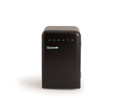CREATE - Koelkast in retrostijl - Zwart - Handvat Sage - FRIDGE RETRO 107L