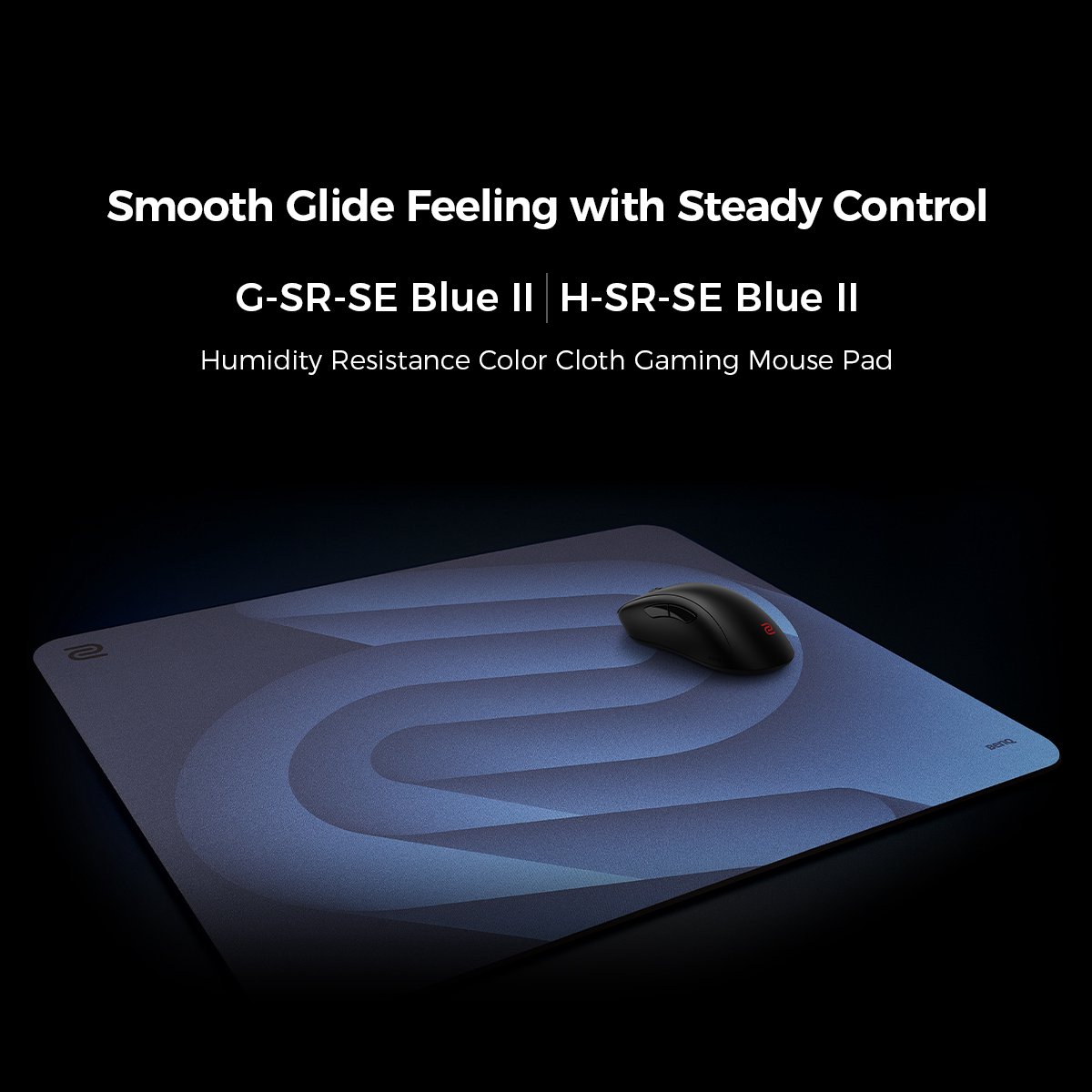 BenQ ZOWIE G-SR-SE Blue II Large Gaming Muismat – Esports Mousepad – 470x390mm – ComfortGlide™ – Anti‑Slip