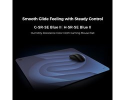 BenQ ZOWIE G‑SR‑SE Blue II – Grand Tapis de Souris Gaming Esports 470×390 mm – ComfortGlide™ – Anti‑Slip