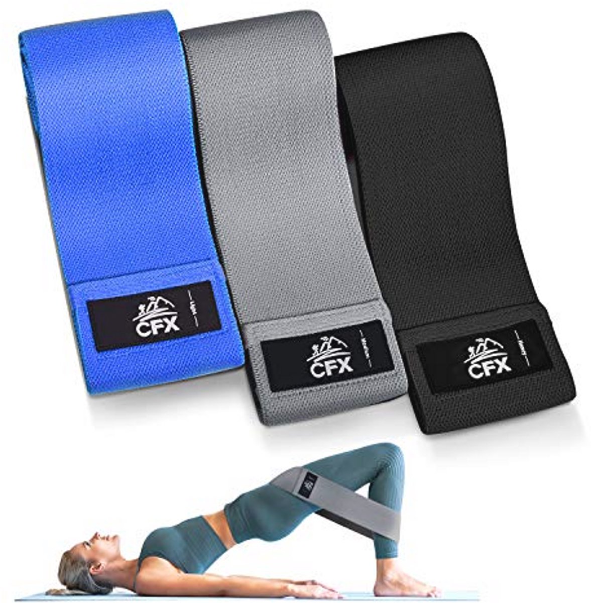 Weerstandsbanden Set voor Fitness en Yoga - 3 Sterkte Niveau's voor Krachttraining en Beentraining