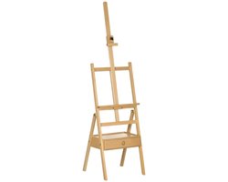 Schildersezels - Houten Ezel - voor Doeken tot 92 cm - met 1 lade - in Hoogte Verstelbaar - Atelier-ezel - voor Schilderen, Schetsen, Bruiloften, Tentoonstellingen - Premium Kwaliteit - Extreem Stabiel