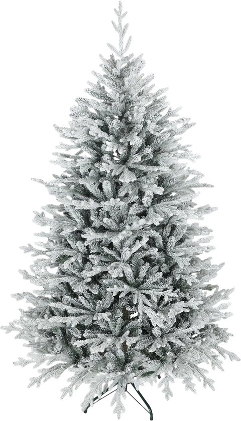 Brigros Kunstkerstboom, dikke dennennaalden zakken, realistisch, haken, eenvoudige montage, PVC, metalen basis, brandvertragend (120 cm, groen