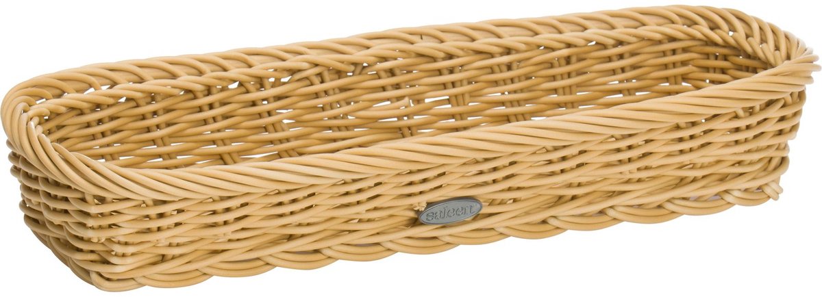Westmark bestekmand, geschikt voor hotel en horeca, rechthoekig, ca. 39,5 x 28 x 8,5 cm, synthetische vezel, Saleen-editie, lichtbeige, 02016830101