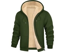 Heren Hoodies Thermals Fleece Jassen Volledige Zip Up Hoodie Warme Dikke Jas met Zakken voor Outdoor Werk