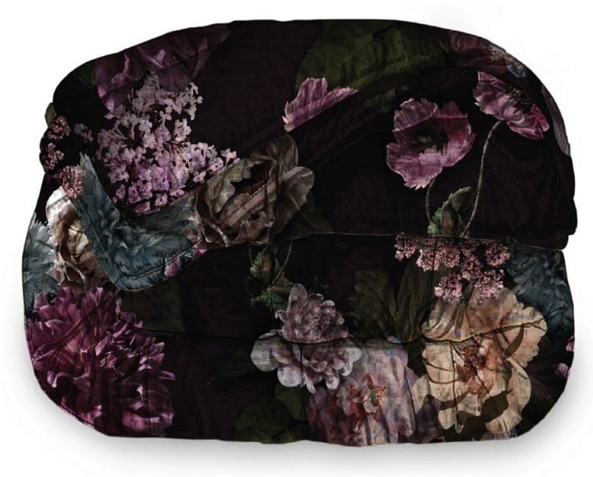 Dekbed Zonder Overtrek 200x200 cm + 2 Kussenslopen - Purple Flowers - Easy Dekbed - Warmteklasse 2