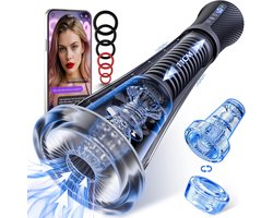 Pijpmachine Sex - 14 Standjes - 12 Items - Met Glijmiddel - Met Cock Ringen - Penis Vergroter - Zuigmachine - Voor Mannen - Blowjob Simulator - Penispomp - Elektrisch - Transparant - Discreet Verzonden