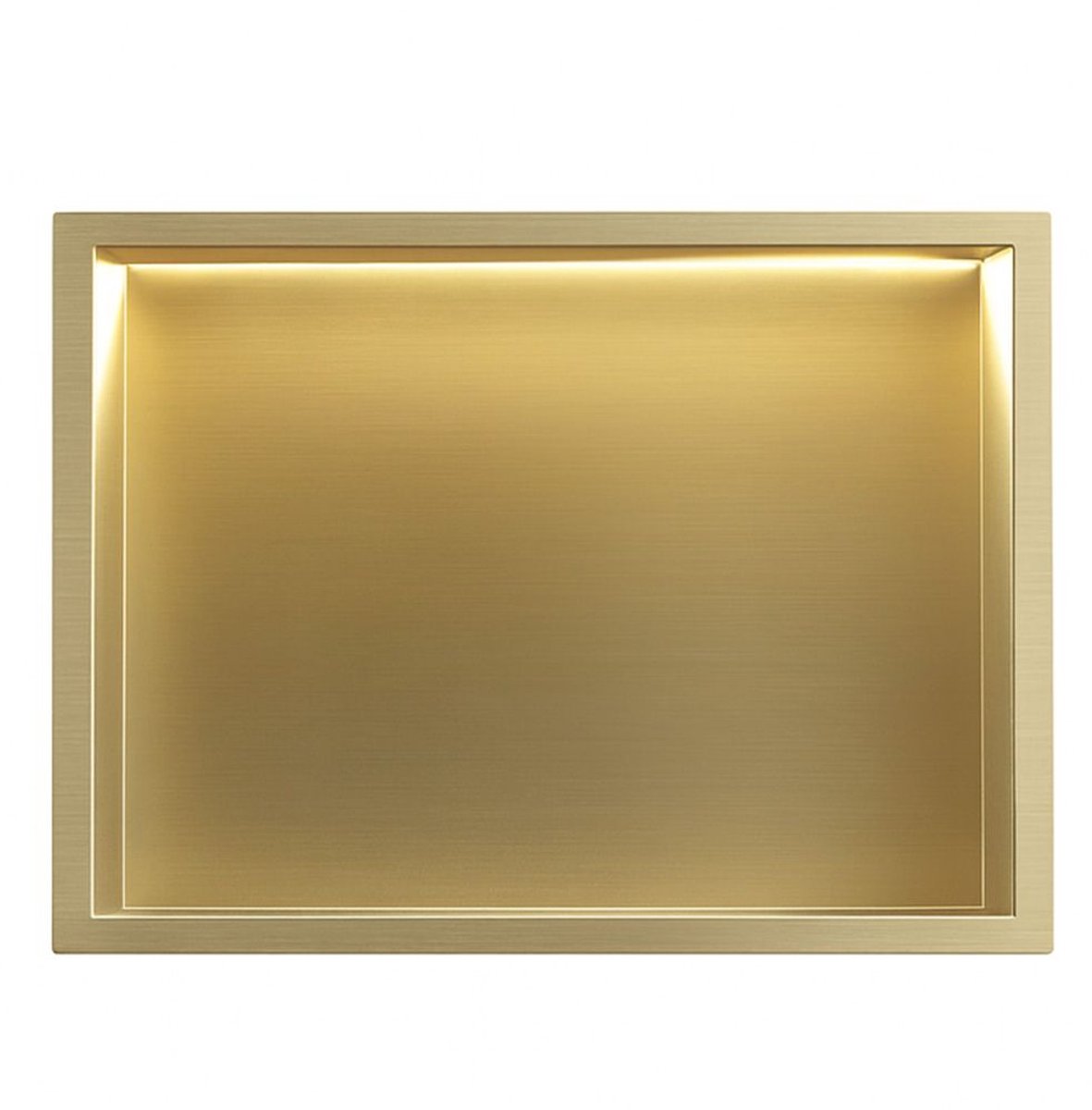 Rea Led - Badkamer Inbouwnis - Geborsteld Goud - 10X45X30Cm