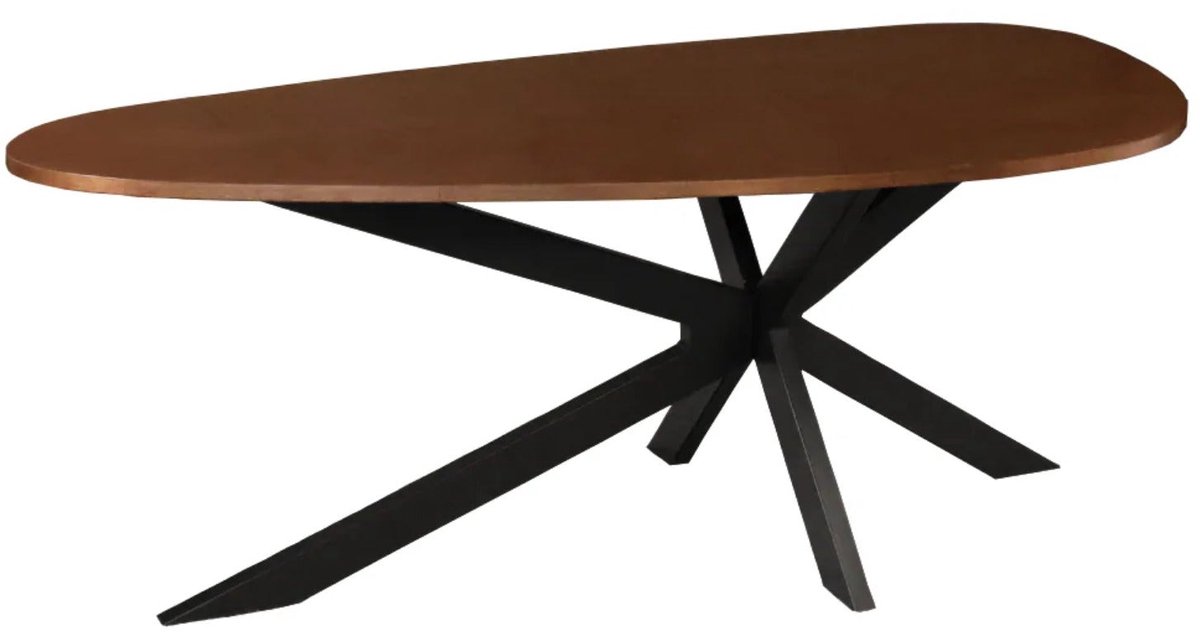 Eettafel organisch Jillian 210cm bruin eiken fineer organische eettafel
