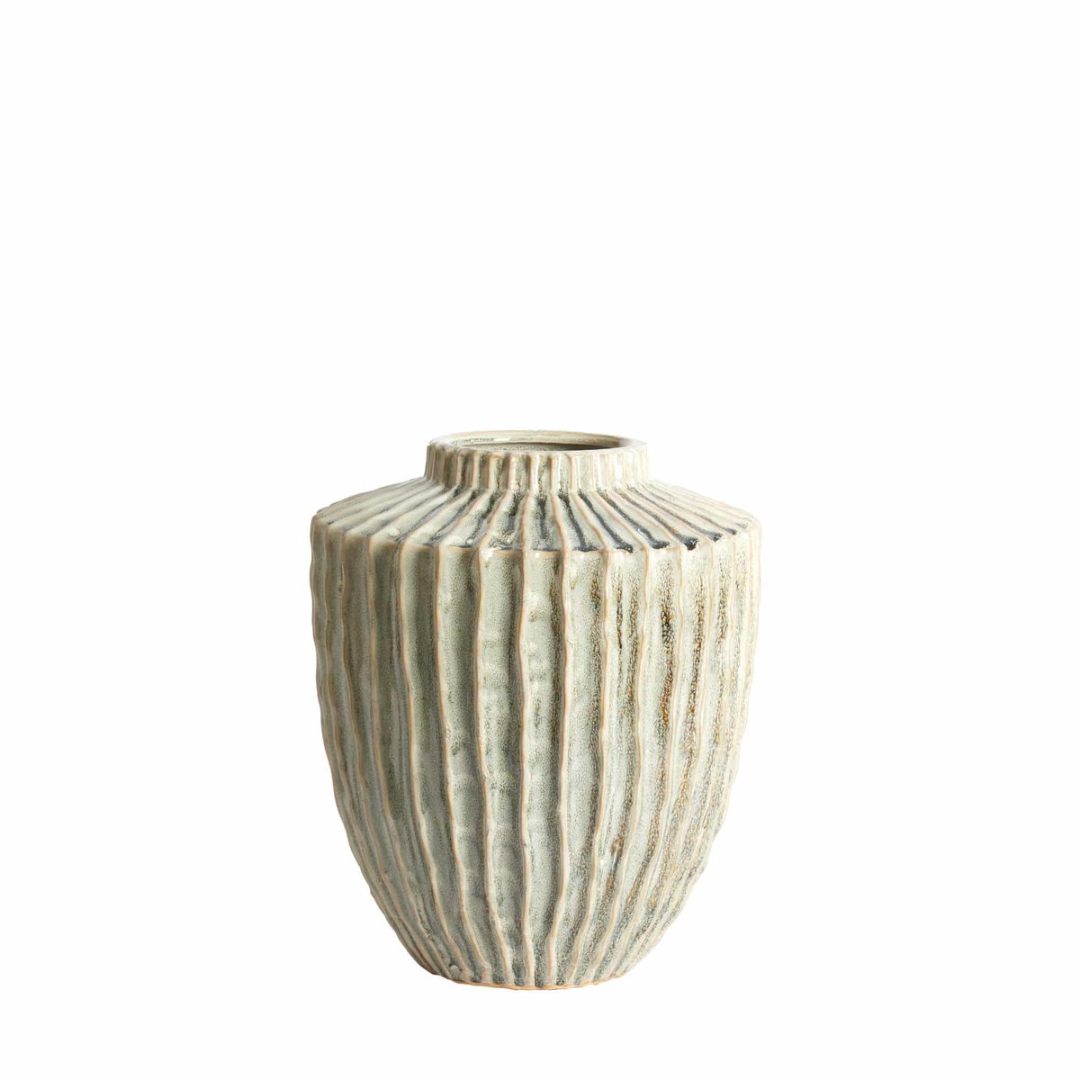 Vaas Talea - Zand - Ø30x32cm - Keramiek - - Bloemenvaas - Woondecoratie - Decoratieve vaas voor woonkamer of slaapkamer - Moederdag - Moederdag cadeautje - Moederdag cadeau voor mama