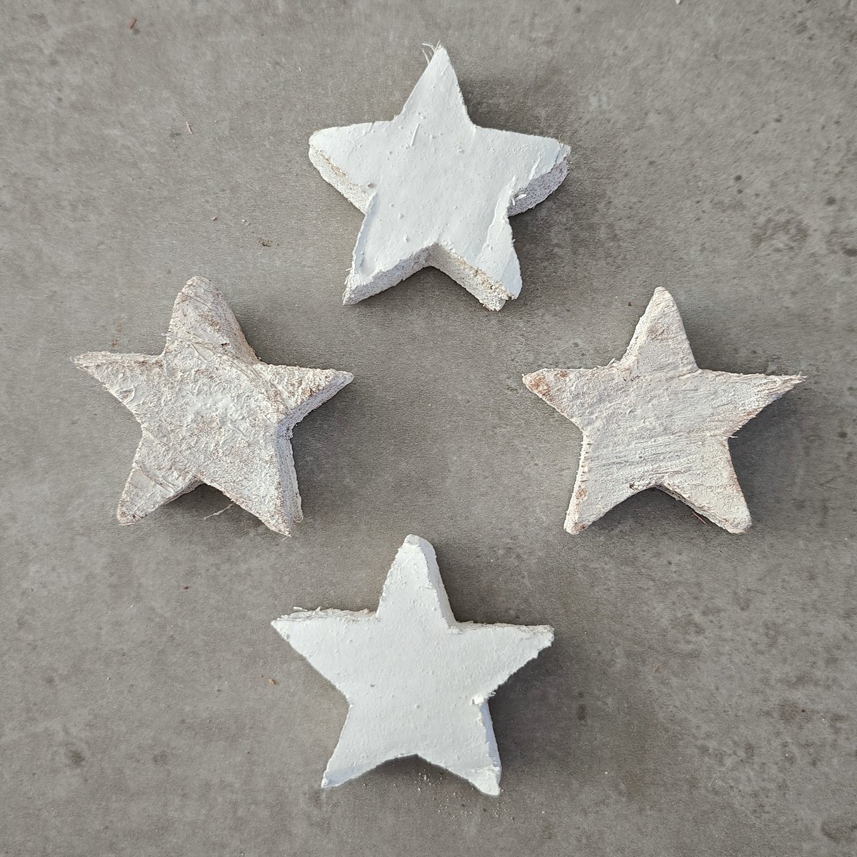 Coconut Star 5 Cm White 100 pcs - kerstdecoratie voor binnen - kerst - stukjes - decoratie - kerstster - kokos - coco - ster