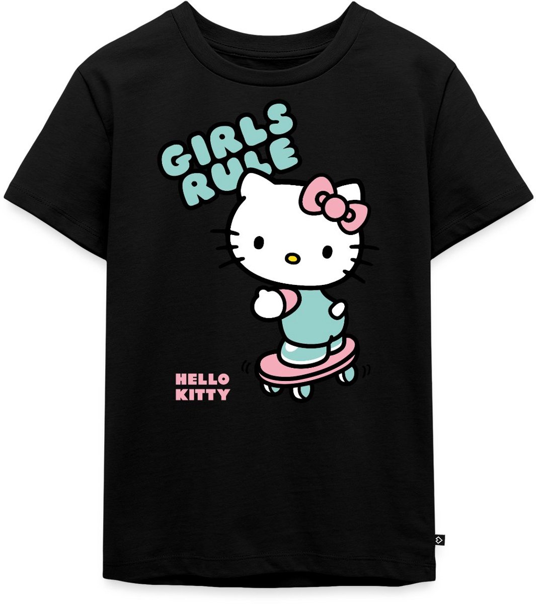 Hello Kitty Op Een Skateboard Met Girls Rules Premium T Shirt Kinderen