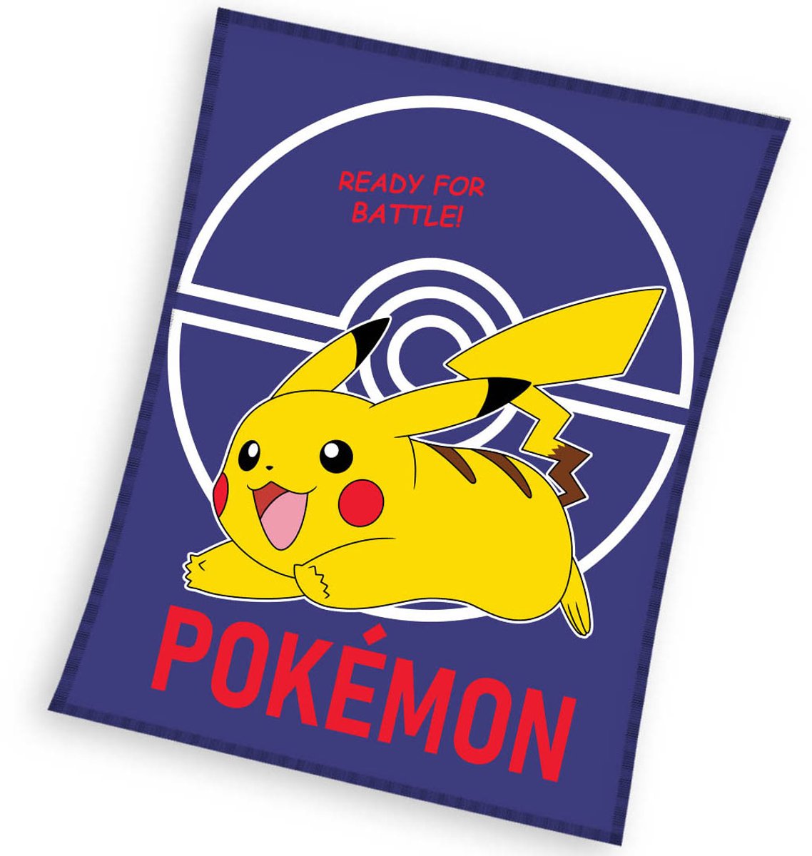 Pokémon Fleecedeken, Ready for Battle - 130 x 160 cm - Polyester Blauw