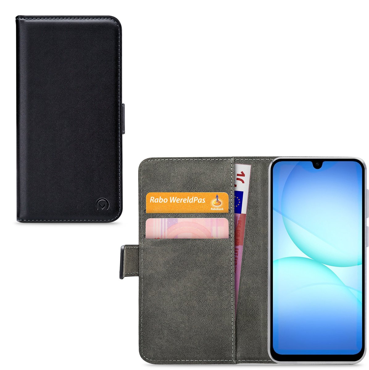 Mobilize Telefoonhoesje geschikt voor Samsung Galaxy A17 Hoesje | Mobilize Classic Gelly Bookcase Portemonnee | Pasjeshouder voor 2 Pasjes | Telefoonhoesje voor Pinpas / OV Kaart / Rijbewijs - Zwart