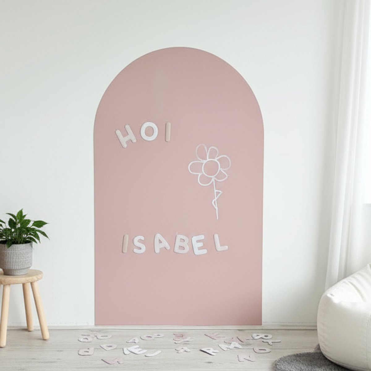 Decochic® - Magnetische muursticker - magneetbord - boog - roze