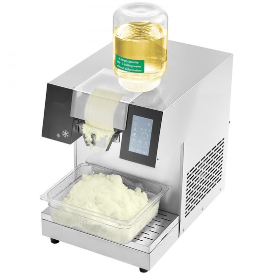 Sneeuwvlok-ijsmachine / Schaafijsmachine - Commercieel - 230 kg/24u Capaciteit - Luchtgekoeld - RVS Behuizing - Touchscreen LCD - Geschikt voor Sneeuwkegels van Merkloos — afbeelding 5