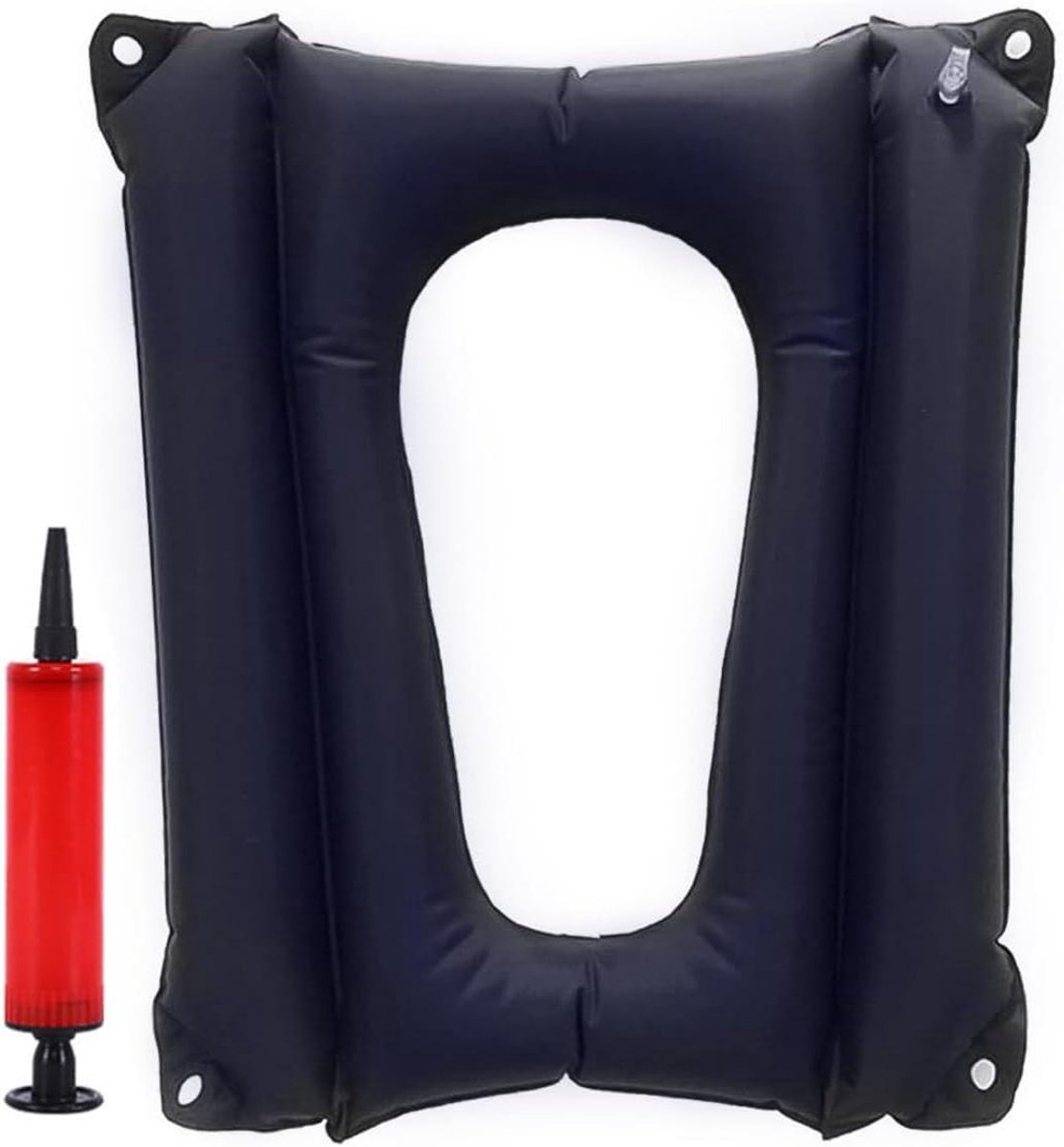 EGoods - Opblaasbaar zitkussen voor stoelen en toiletzittingen - Ademend - Drukverlichtend - Thuisgebruik - PVC.