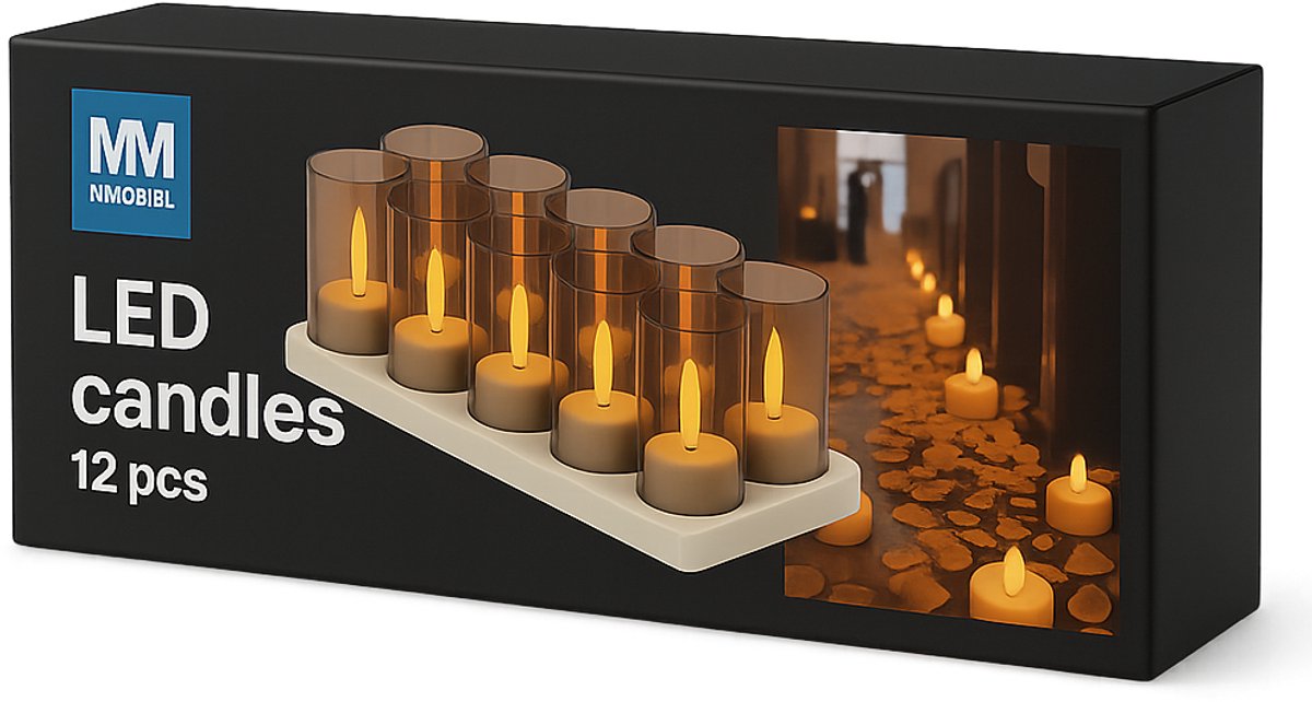 Oplaadbare Waxinelichtjes LED Kaarsen met Afstandstandsbieding, Timer & Oplaadstation van MMOBIEL - 12 Stuks Vlamloze Theelichtjes met USB voor Thuis, Tafel, Bruiloft & Kerstdecoratie – foto 4