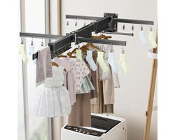 Thuys – Wanddroogrek – Droogrek Inklapbaar – Wasrek – Droogtoren – Droogrekken – Zwart