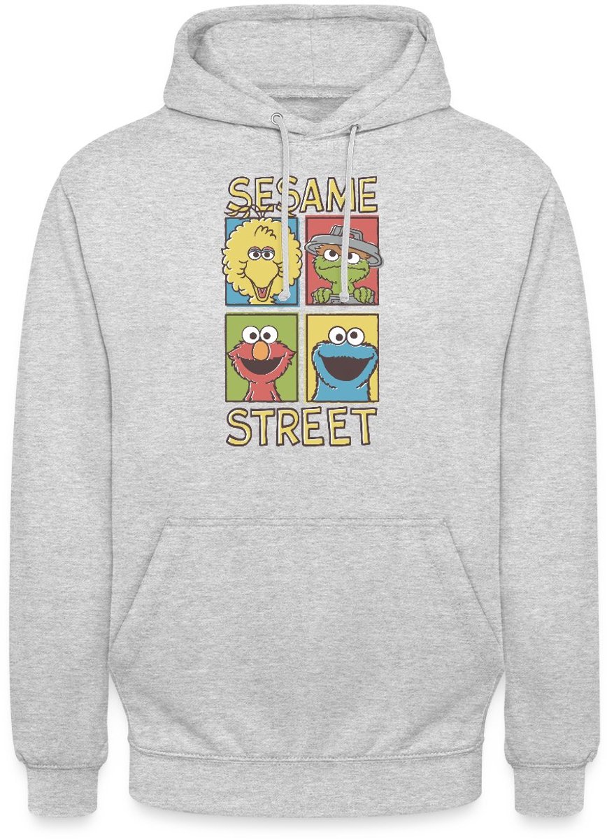 Sesamstraat Bibo Oscar Elmo Koekiemonster Hoodie Unisex