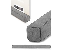 Beautissu Levante - 2x Tochtstopper Deur 100 cm - Energiebesparende Koudeblokker Tochtstrip Voor Ramen & Deuren - Tochtrol Grijs Stof