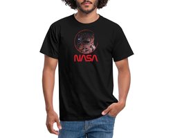 NASA Logo En Astronaut In Galaxie Ontwerp T-Shirt Heren