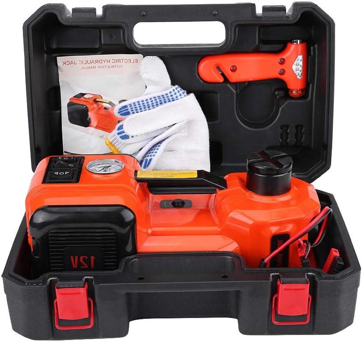 EGoods - Elektrische krik 5 ton 12V hydraulisch voor auto, vrachtwagen, SUV, campingauto