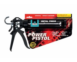 Bison Power Pistol - Koker pistool, anti-drip, duurzaam en robuust, aanpasbaar aan allerlei kokers, voor iedere klus in en om het huis, eenvoudig in gebruik