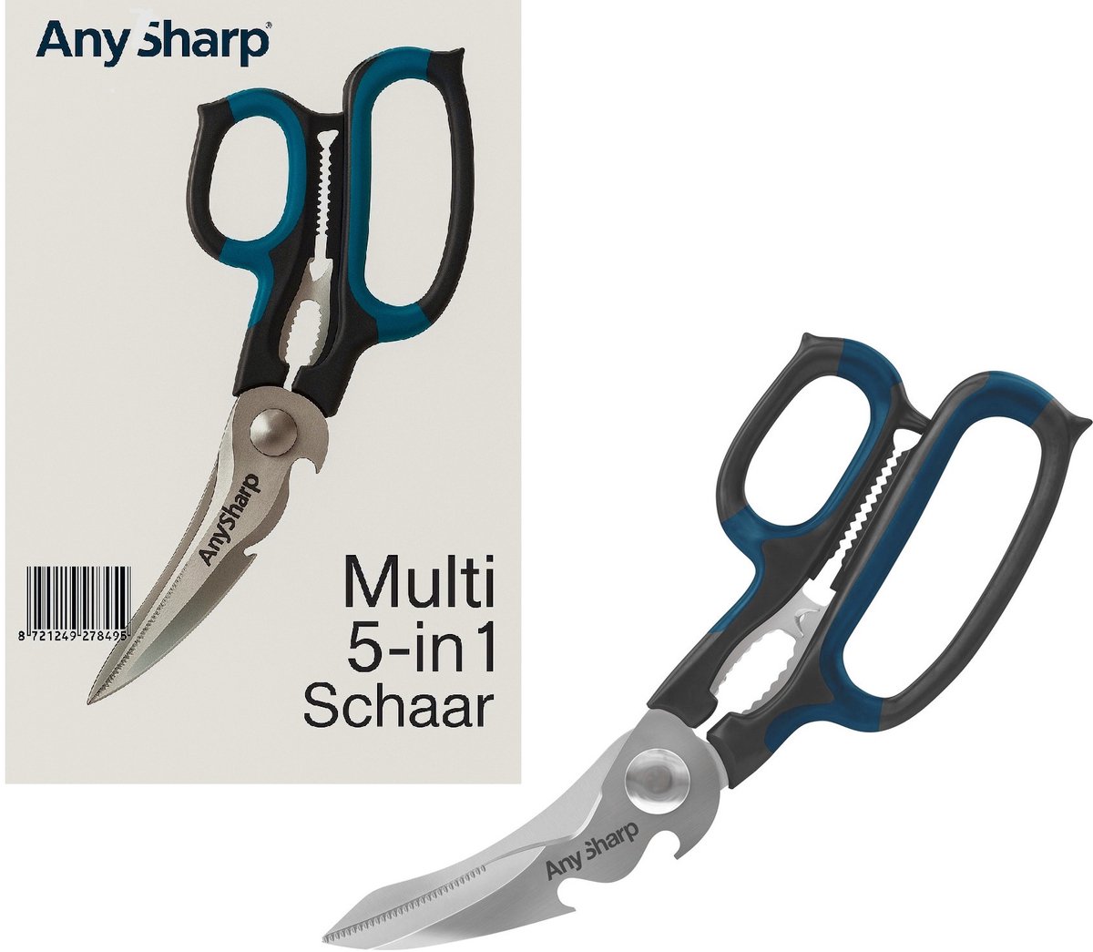 5-in-1 multifunctionele Schaar - keukenschaar - Professionele Huishoudschaar – Vleesschaar - Vaatwasser bestendig