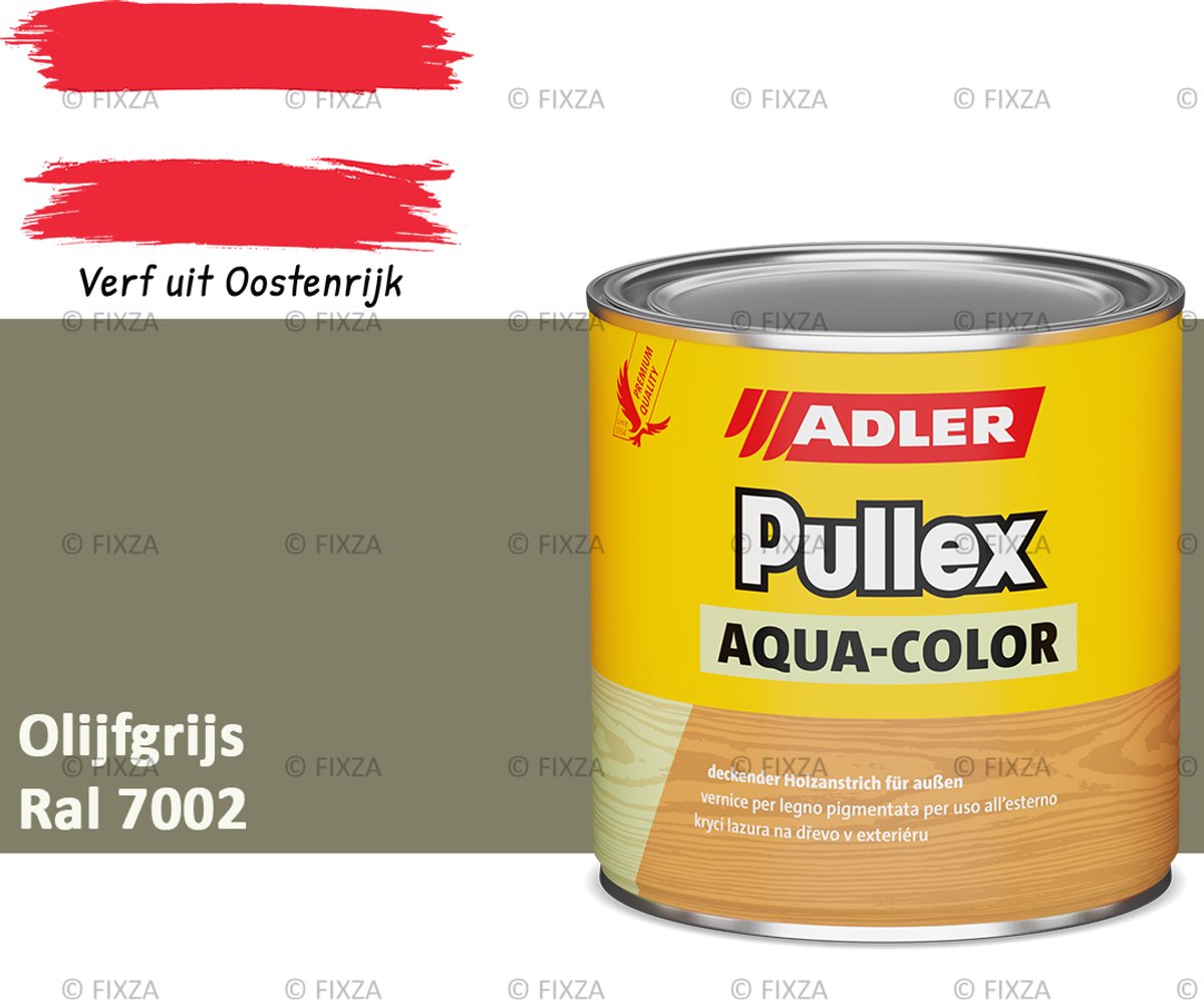 ADLER Pullex Aqua-Color Houtverf Buiten – Olijfgrijs – 0,75 Liter – Watergedragen houtbescherming voor Buitenhout – Beschermt tegen Schimmel en Algen