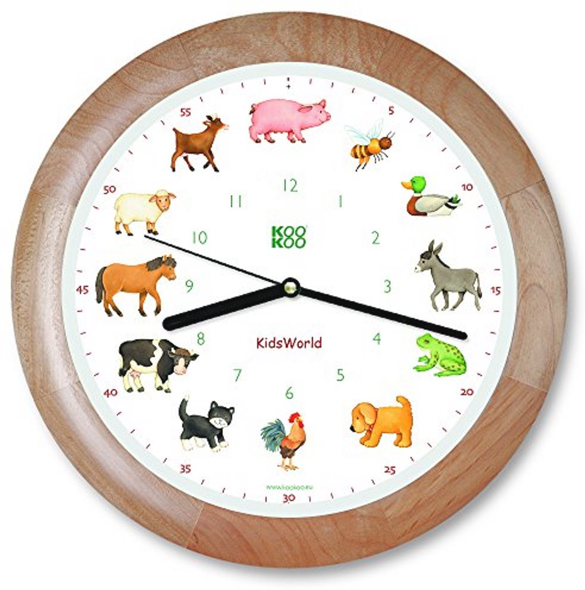 Boerderijhorloge met 12 Dierenstemmen voor Kinderen