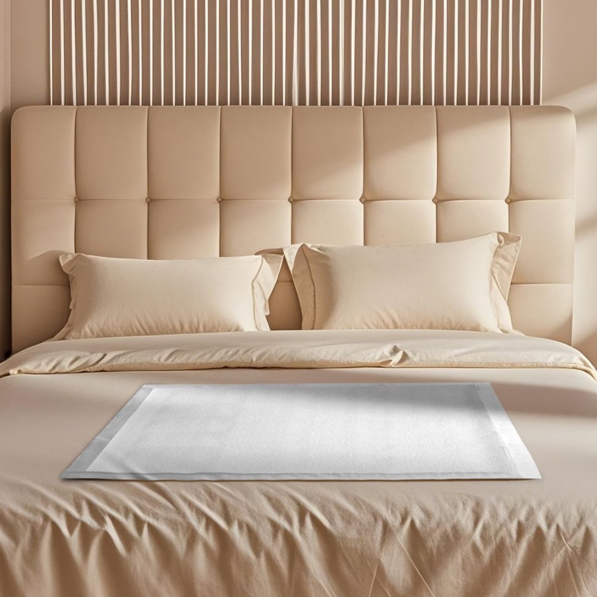 Incontinentie Onderleggers - Wegwerp Bedonderleggers 53 x 91 cm - 5-Laags Bescherming - Superabsorberend - Lekvrij en waterdicht - Voor bed & matras - Verpakking 48 stuks