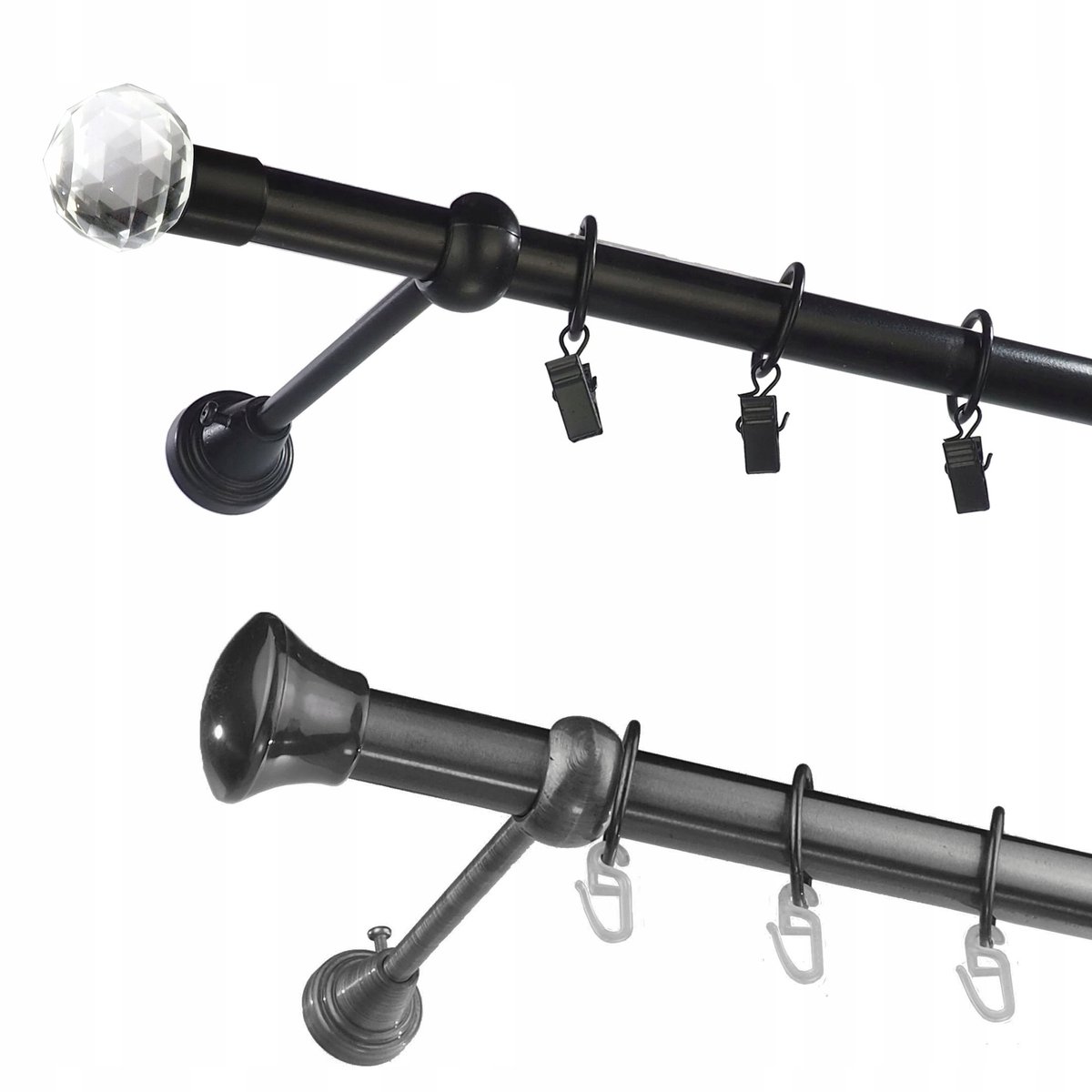 Metalen Gordijnstang Enkel 25/300cm - Keuze Uit 10 Kleuren