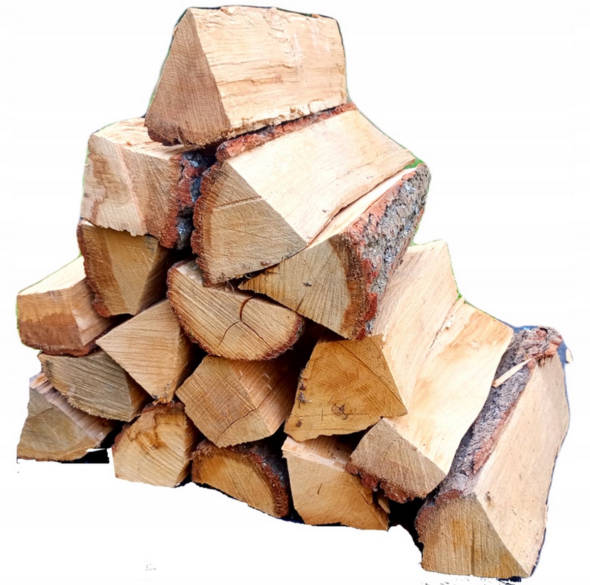Hout Brandhout Eiken haardhout uit Oekraïne 20 kg + 40 st. Aanmaakblokjes – Premium hardhout | Lang brandend & krachtig vuur | Duurzaam Brandhout