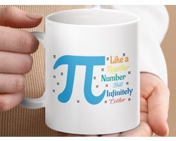 Mok Pi Getal Wiskunde, Grappige Mok, Geeky Wiskunde Mok, π Infinitely Cooler Mug, Koffie, Cadeau voor Wiskundeleraar, verjaardagscadeau