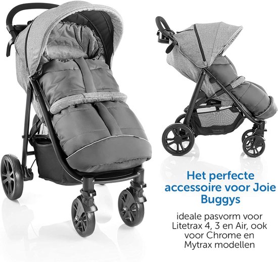 Voetenzak Kinderwagen - Winterzak Buggy - Warm Blijven - Waterafstotend Materiaal - 100 cm - Grijs — afbeelding 3