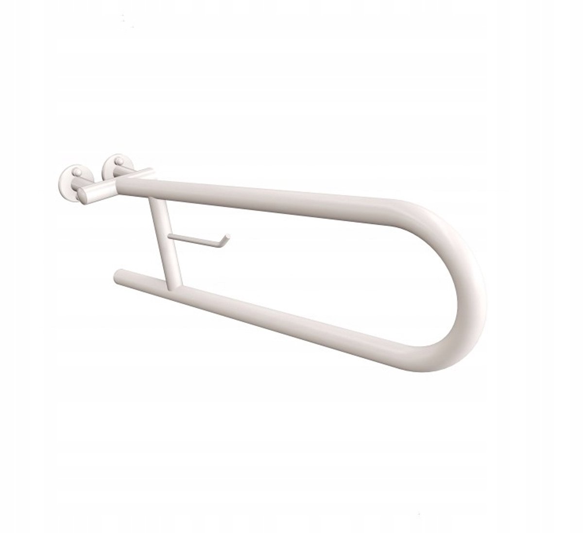 Andex Opklapbare Douchesteun 60cm met Toiletrolhouder Wit