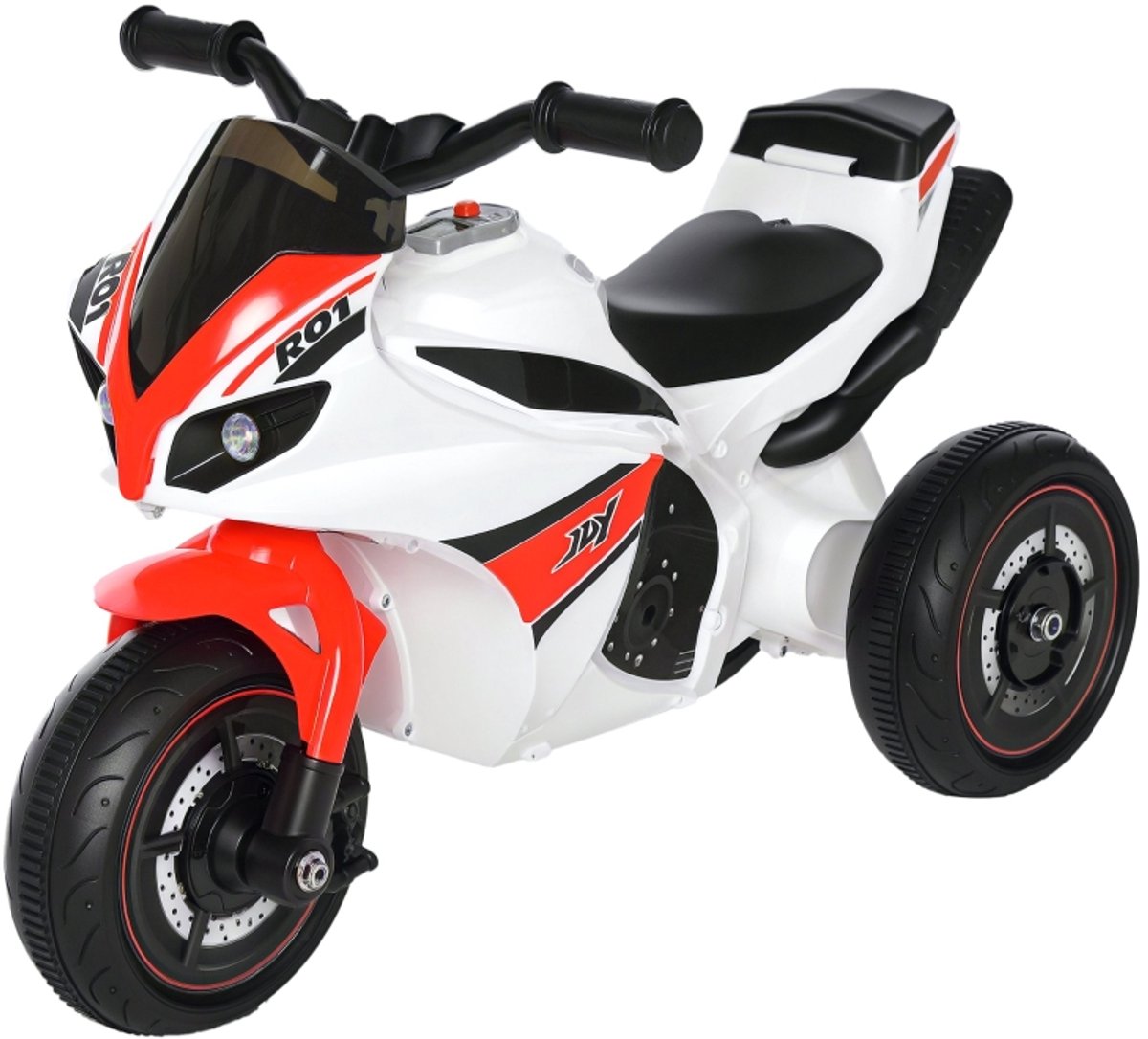 Peuter Motorfiets, Loopfiets met Muziek en Licht, Veilige Wielbasis, Opbergvak, Geschikt voor 1,5-3 Jaar, Draagvermogen 20 kg