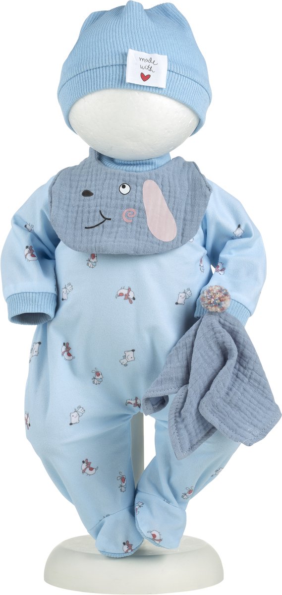Llorens Poppenkleding set lichtblauw voor pop maat 40 cm t/m 42 cm