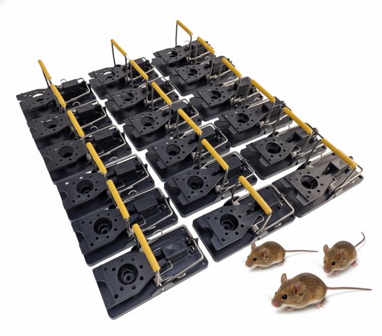 TWILG Muizenval - Muizenvallen - Muizenklem binnen en buiten - 18 stuks - Mouse trap - Muizengif Alternatief
