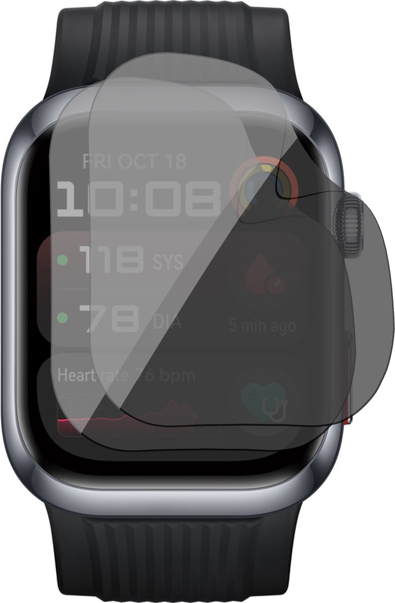 Privacy Screenprotector geschikt voor Huawei Watch D2 - 2x FlexGuard Screen Protector