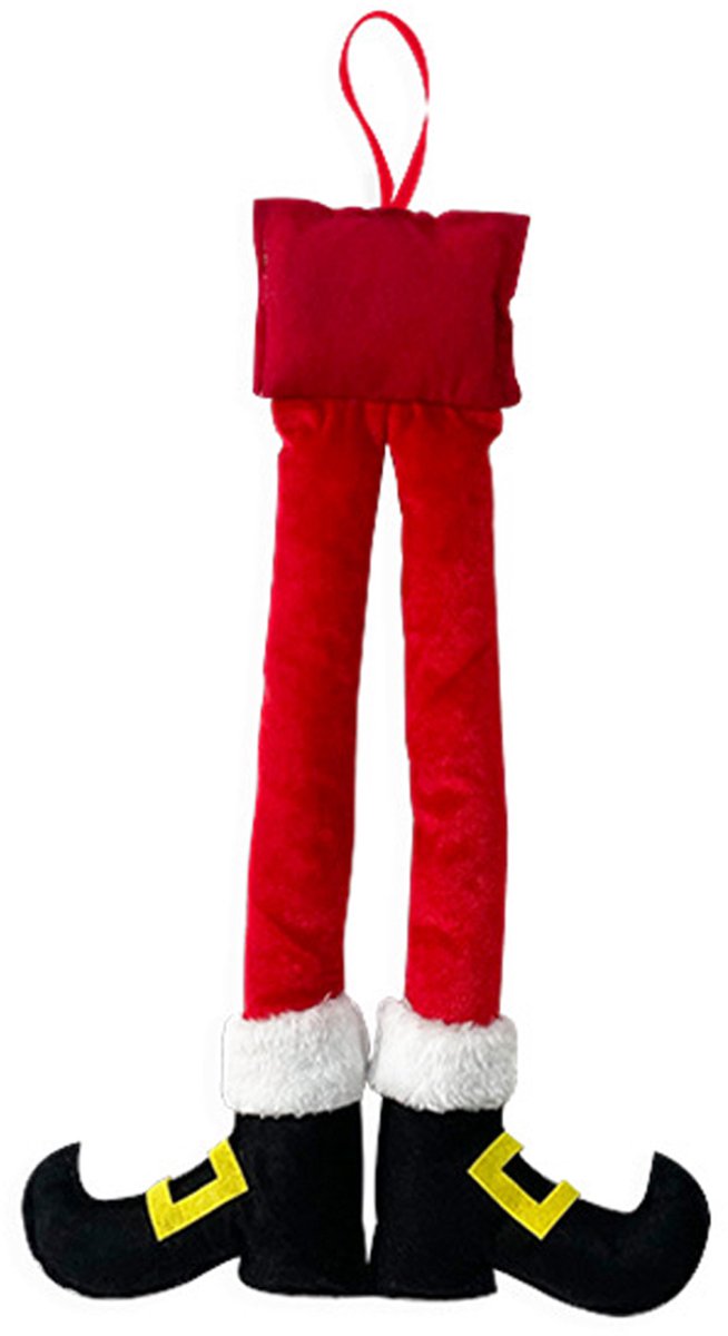Mmgoqqt - 1 Stuk - Kerst Rood Elf Been - Hangboom Ornament - Rood - Standaard - Feestelijk Cadeauaccessoire