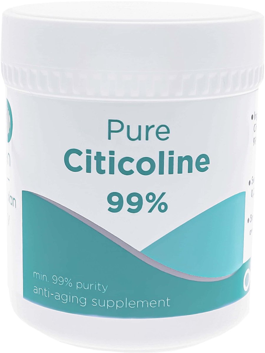 CITICOLINE - CDP Choline - Puur 99% poeder onafhankelijke getest op zuiverheid - incl. maatlepel - Hersen supplement - concentratie & focus